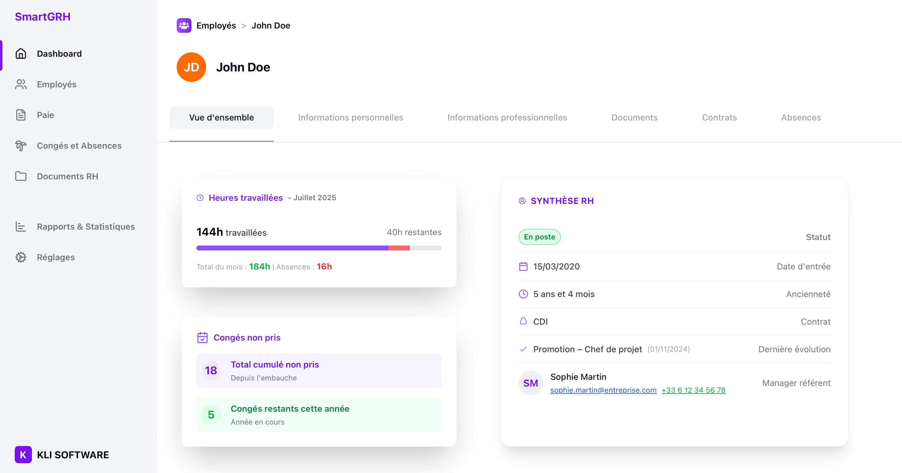 Plateforme SaaS de GRH